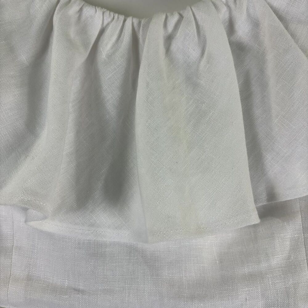 Reformation Baela Linen White Off-Shoulder Dress - Picture 6 of 6